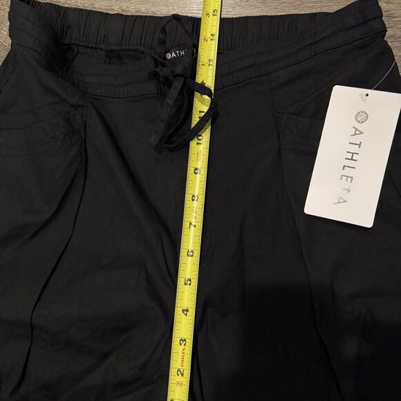 Athleta Paradise Straight Leg Cargo Pants Womens Small Black Linen Blend New - Picture 6 of 11